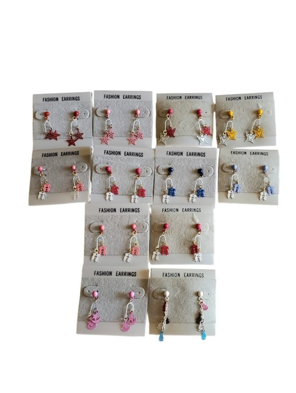 $6 each Vtg. 80s Collections Sweet Cuties Dangle Earrings 12pcs